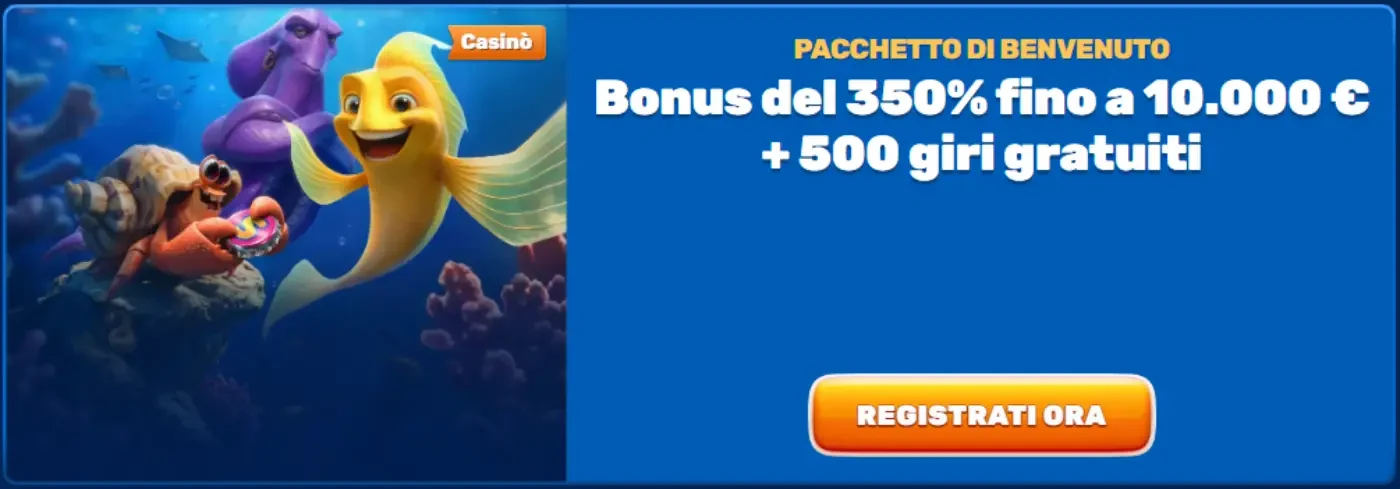 Pacchetto di benvenuto SpinFin Casino