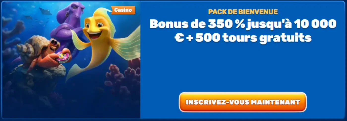 Pack de bienvenue SpinFin Casino