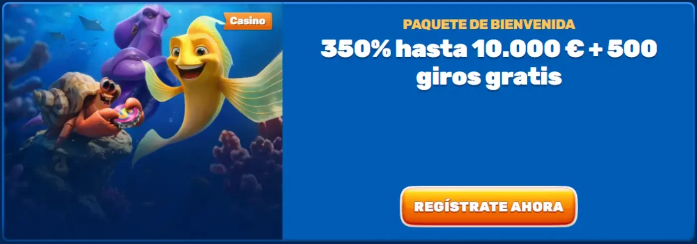Paquete de bienvenida de SpinFin Casino